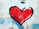 red heart shaped on white surface