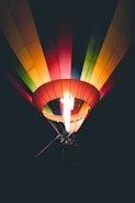 red and yellow hot air balloon