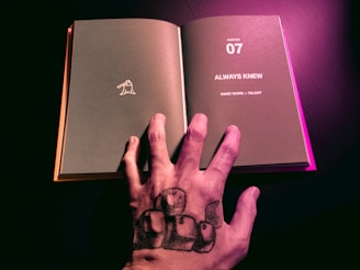 person holding a book with a heart