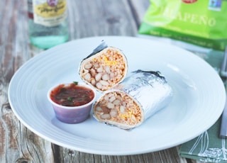 white ceramic plate with food