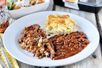 fried food on white ceramic plate