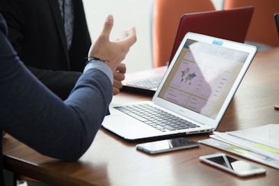 A consultant discussing technology strategies with a client.