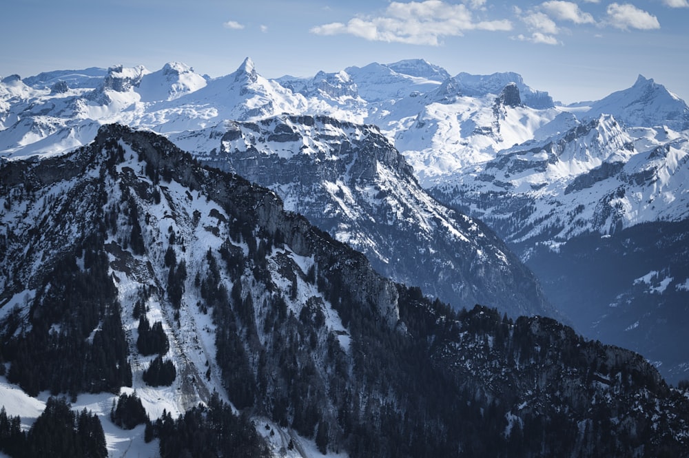 snow covered mountain during daytime