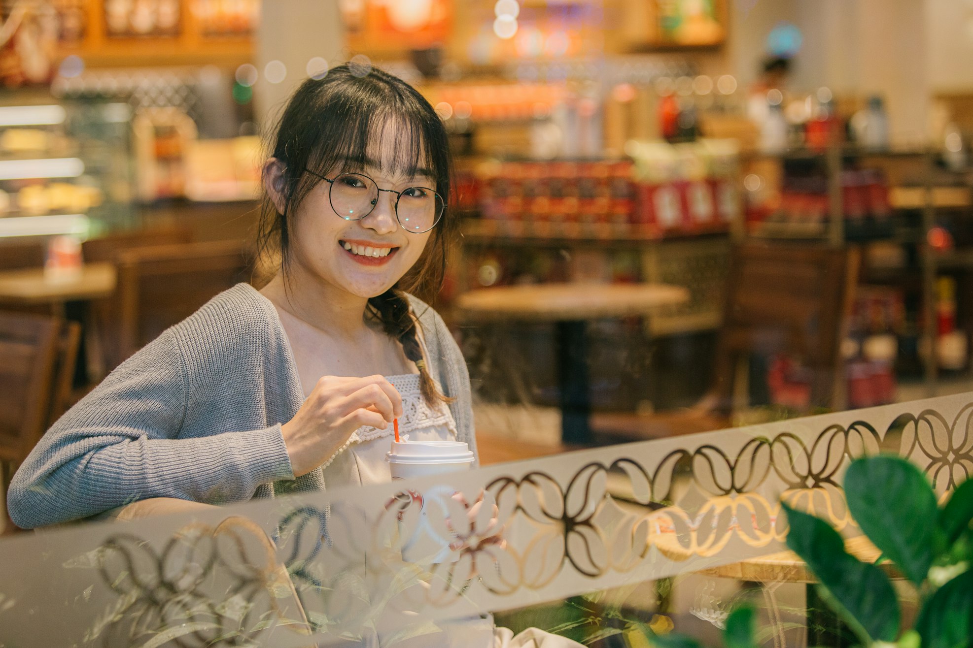 Happy restaurant owner