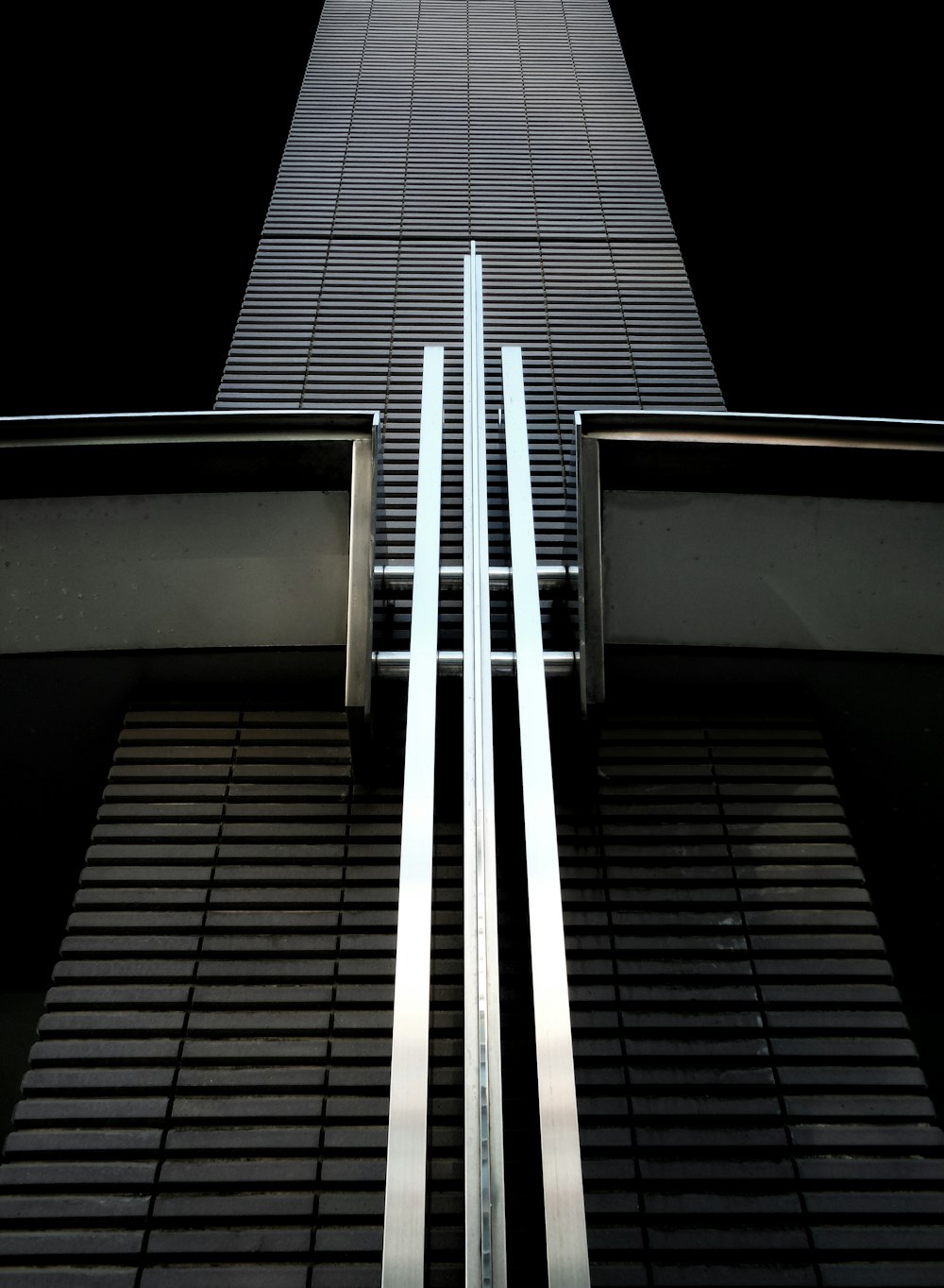 black and white concrete building