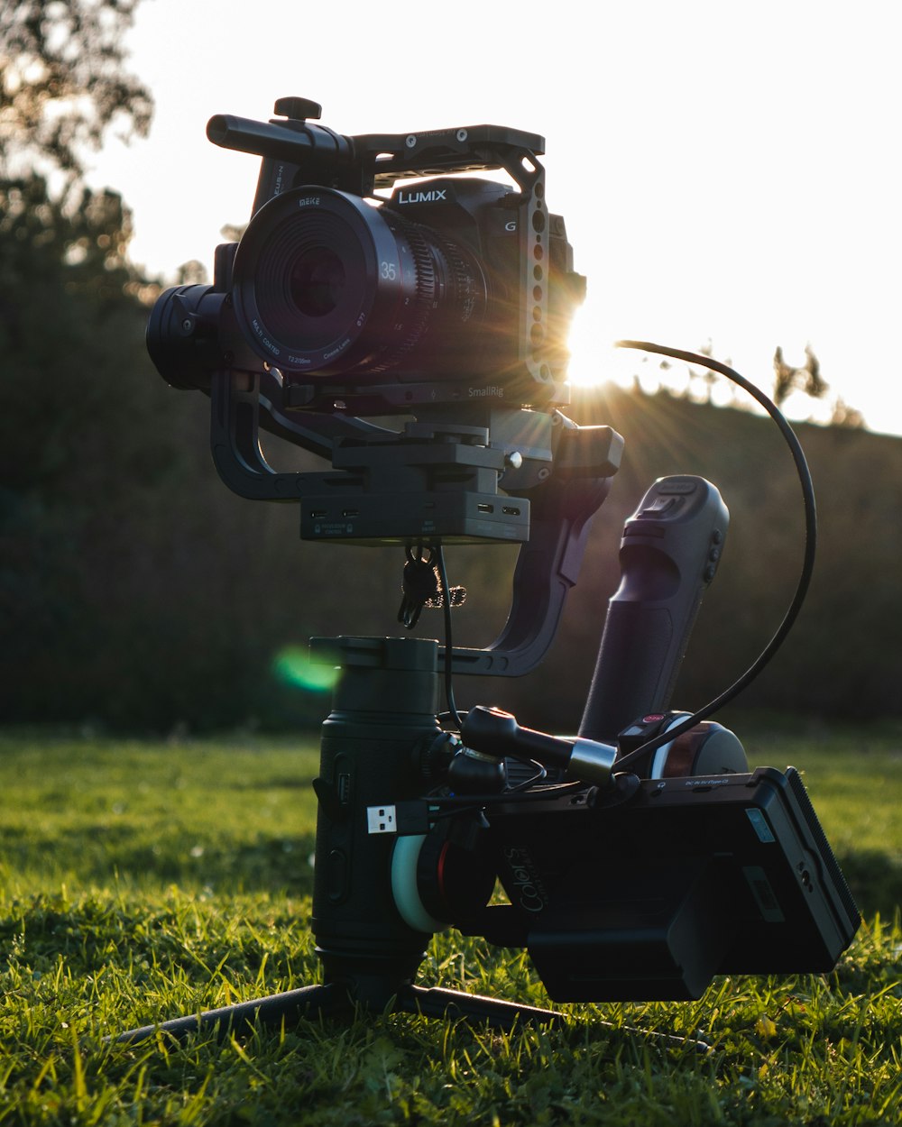 black and gray robot on green grass field during daytime