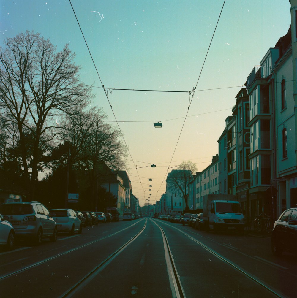 cars parked on side of the road during daytime