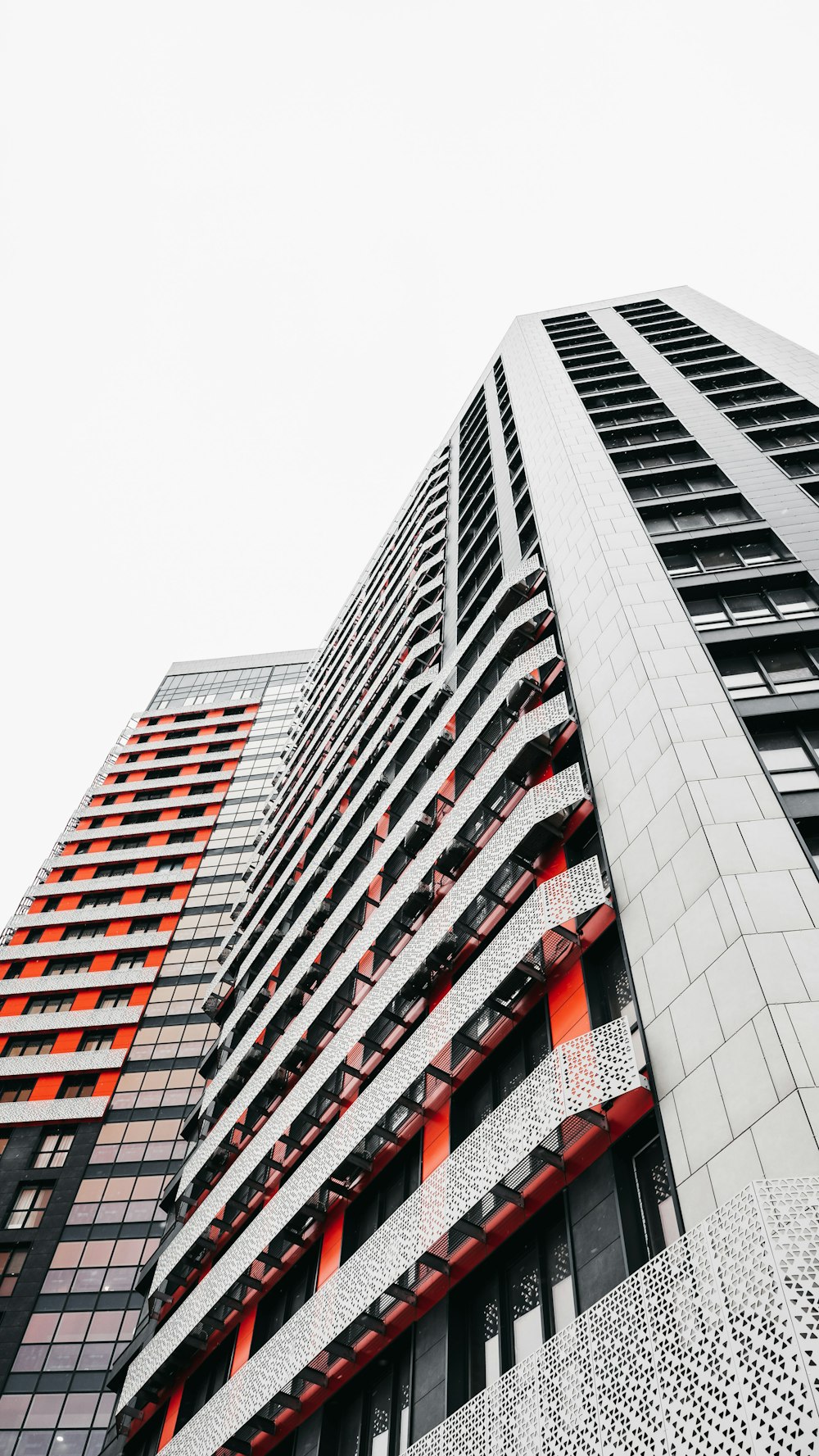 red and white concrete building