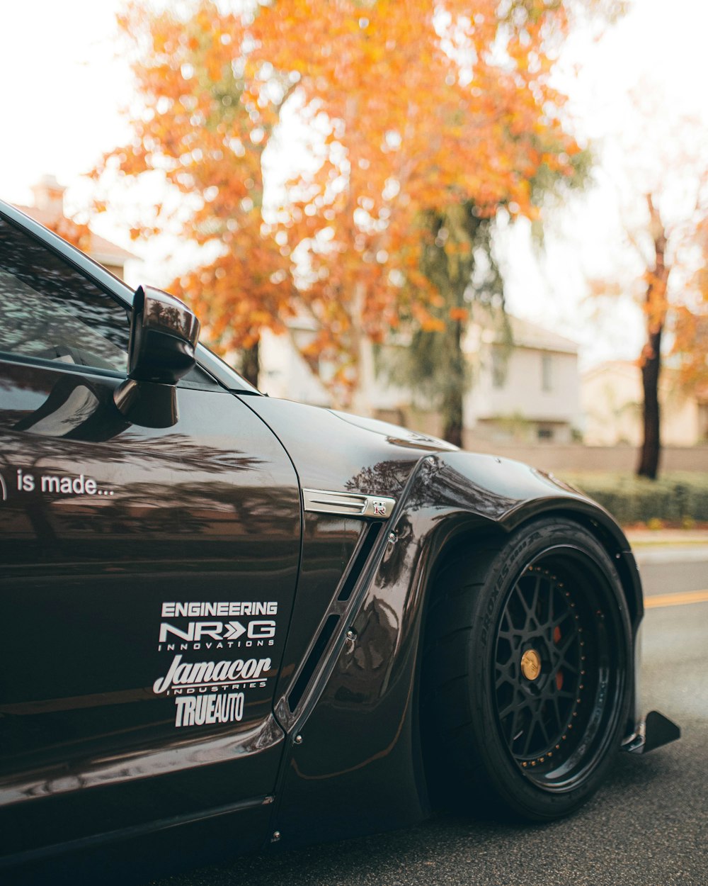 black car on road during daytime