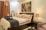 white bed linen on bed