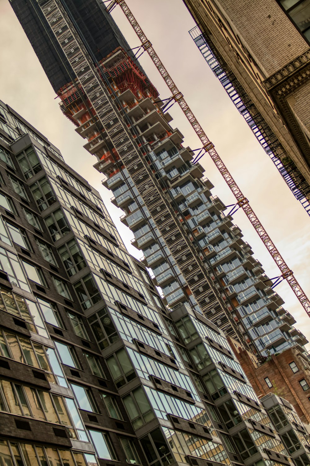 low angle photography of high rise building