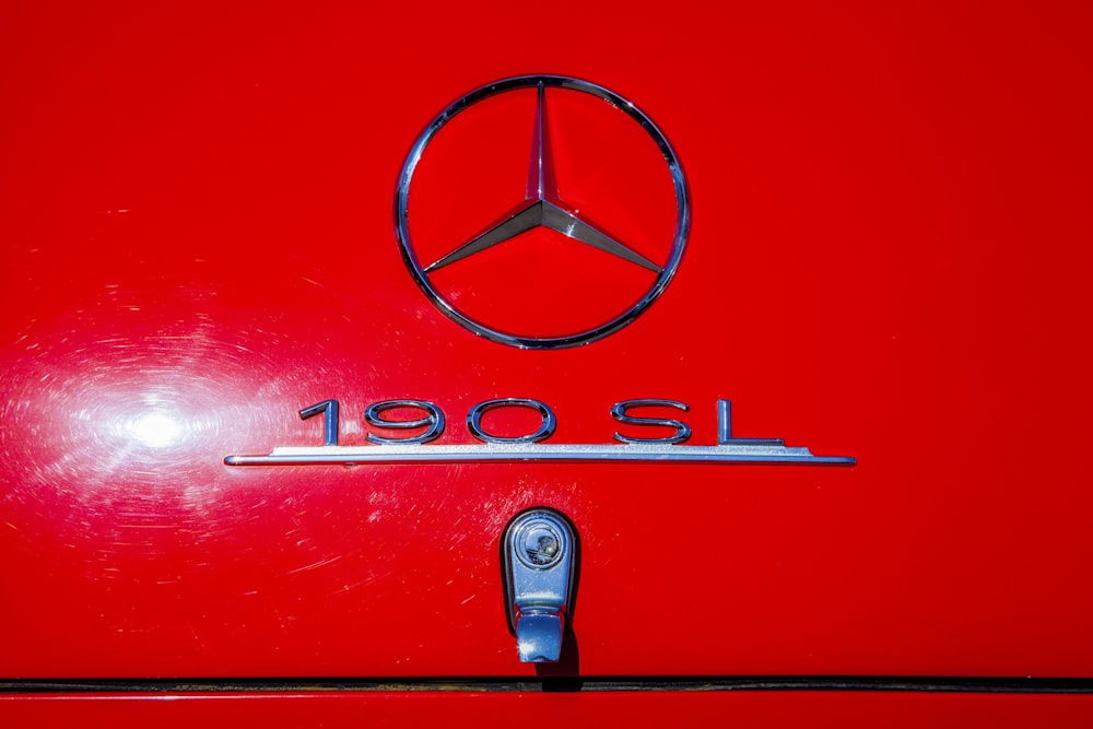 red mercedes benz car door