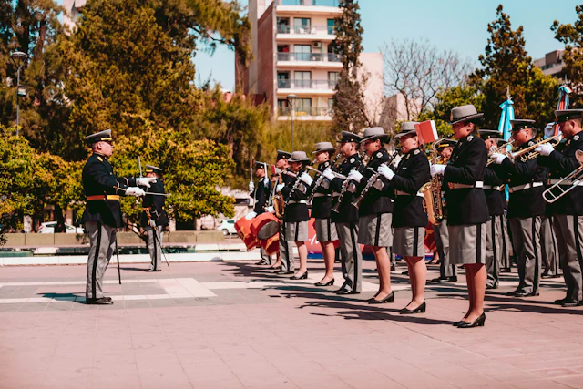 School band performing at a concert