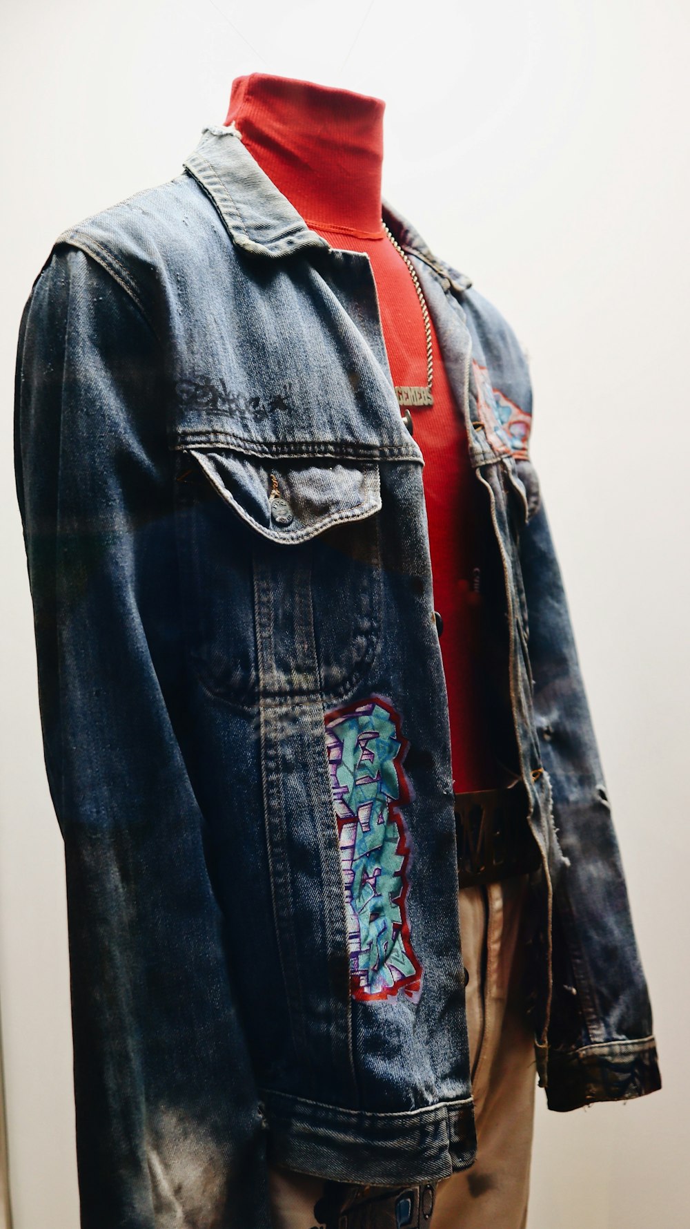 Blaue Jeans-Button-Up-Jacke