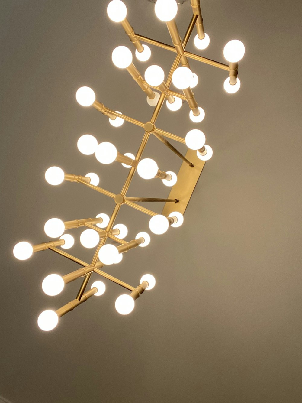 white and gold pendant lamp