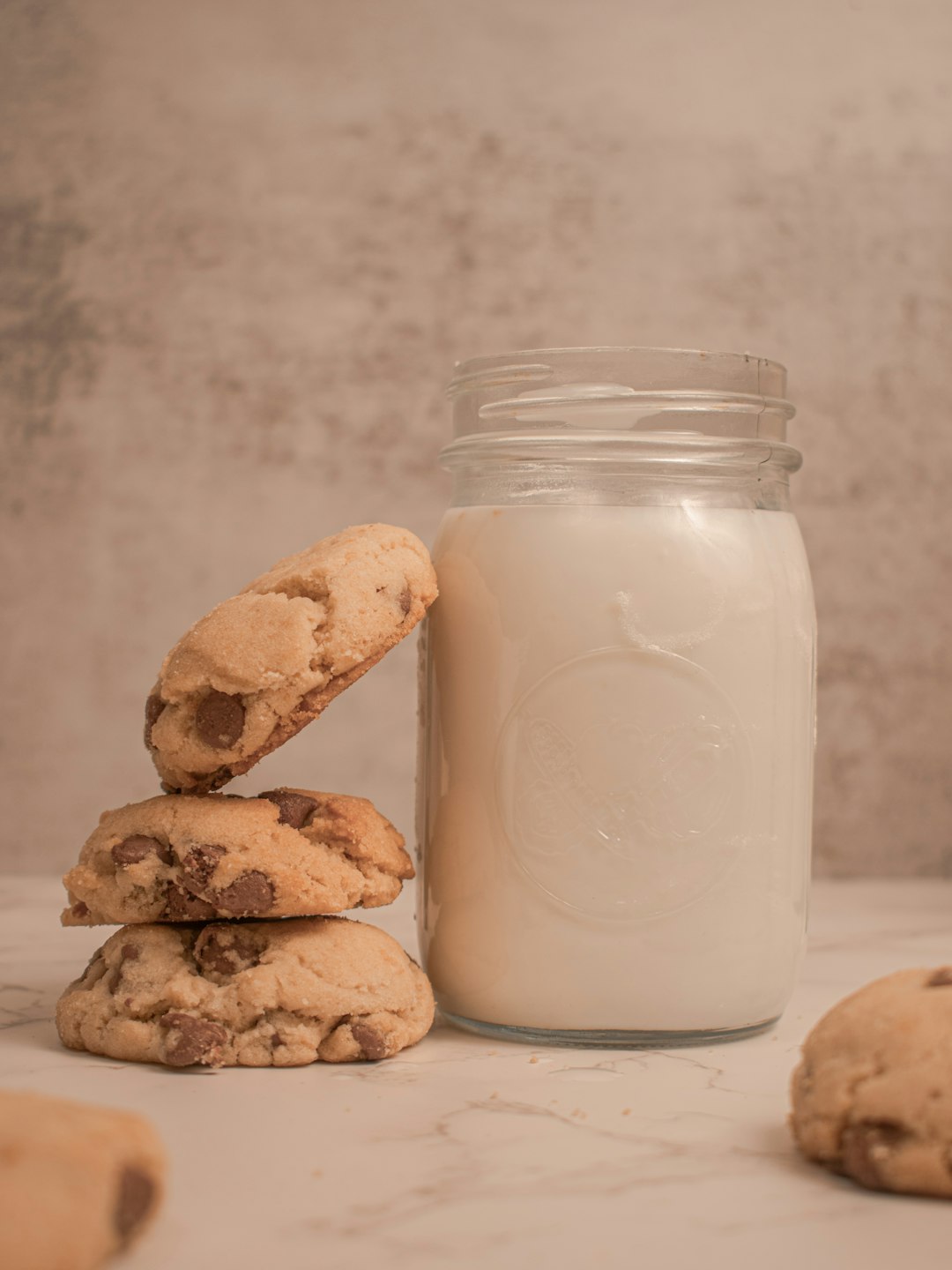 cookies and milk in jar