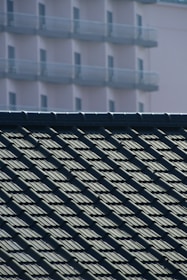 blue and white roof tiles