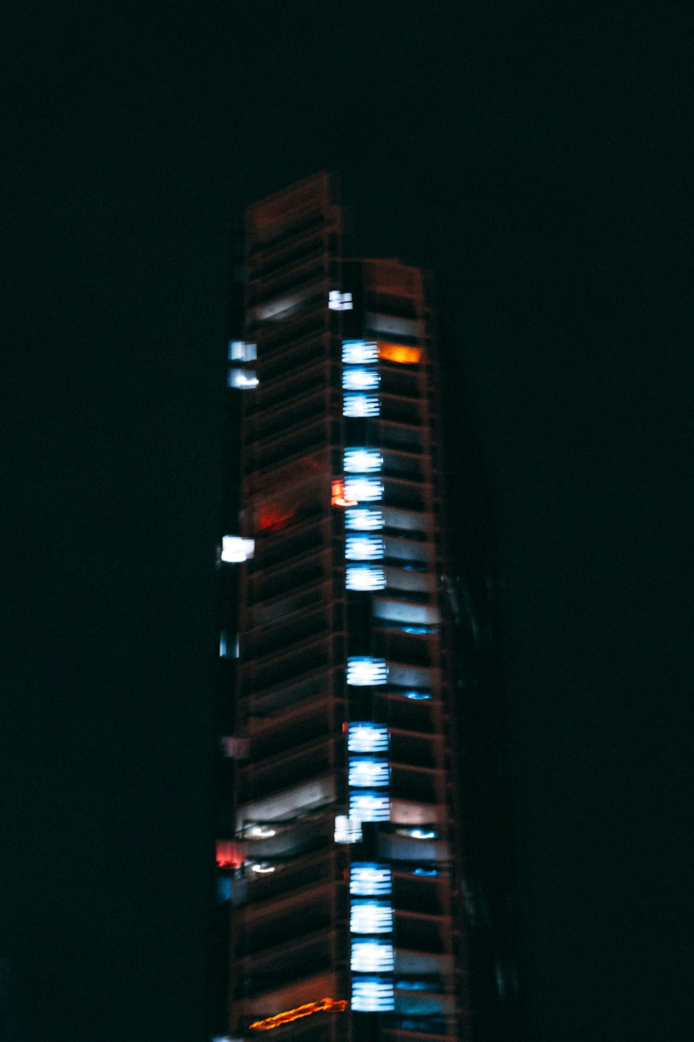 high rise building during night time