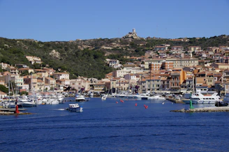 white boat on sea near city buildings during daytime