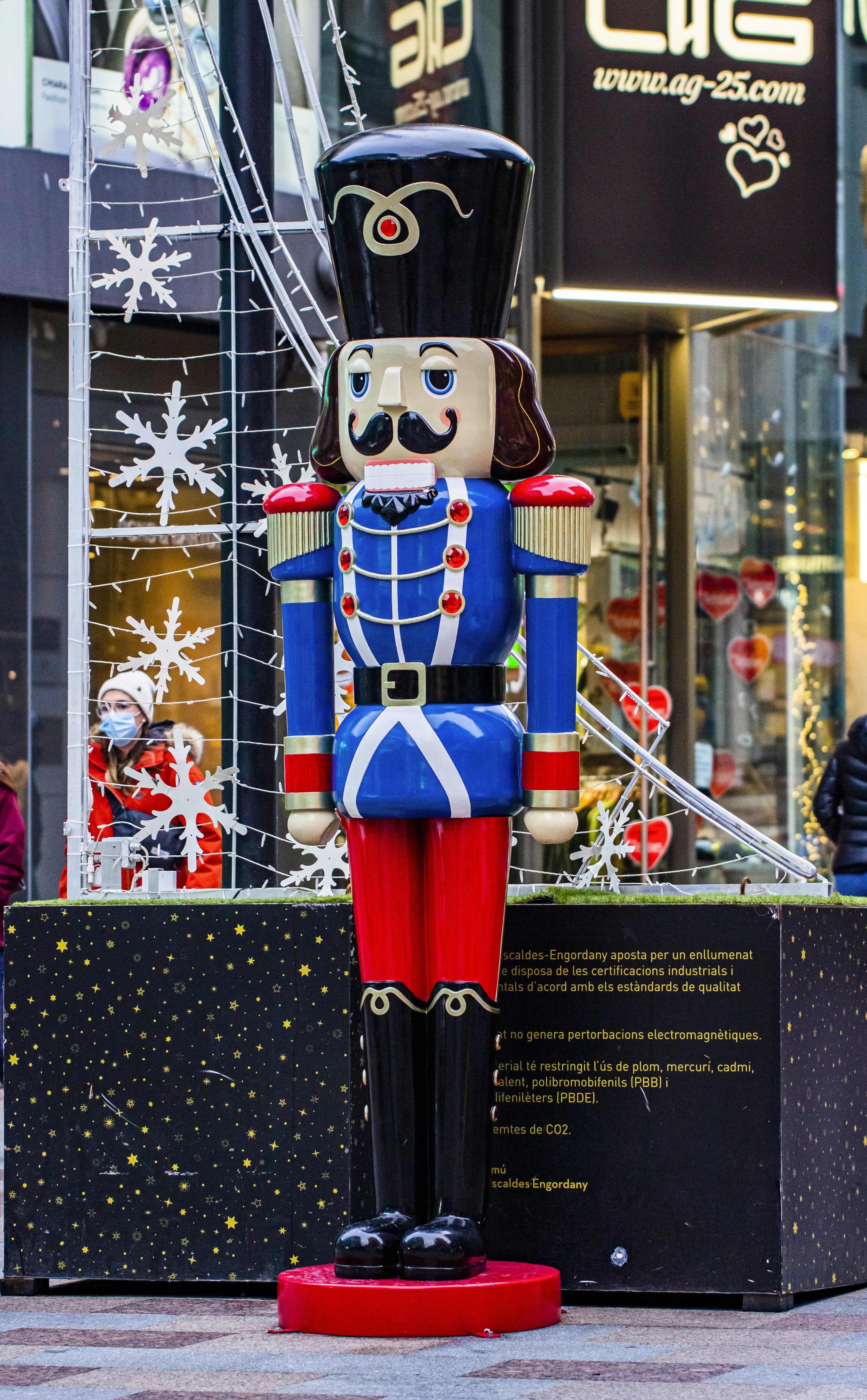 red white and blue robot toy