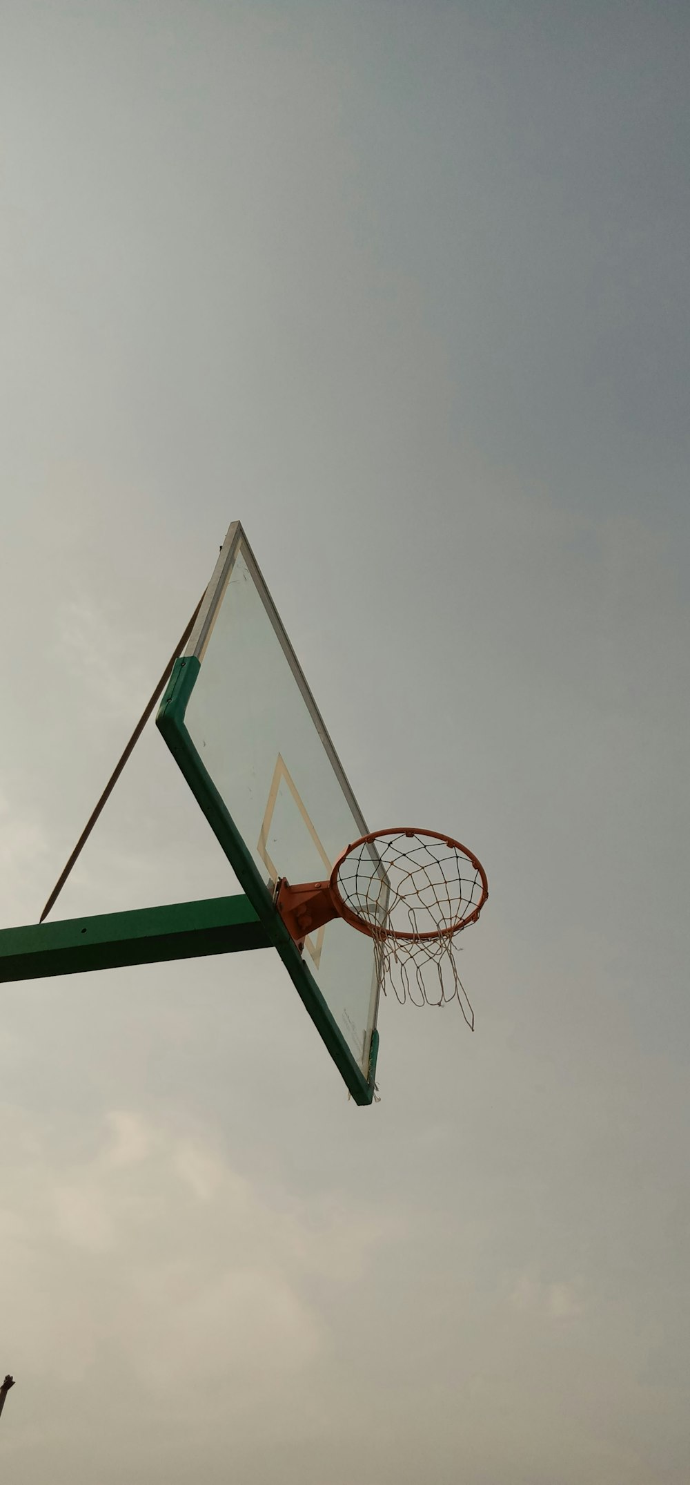 green and red basketball hoop