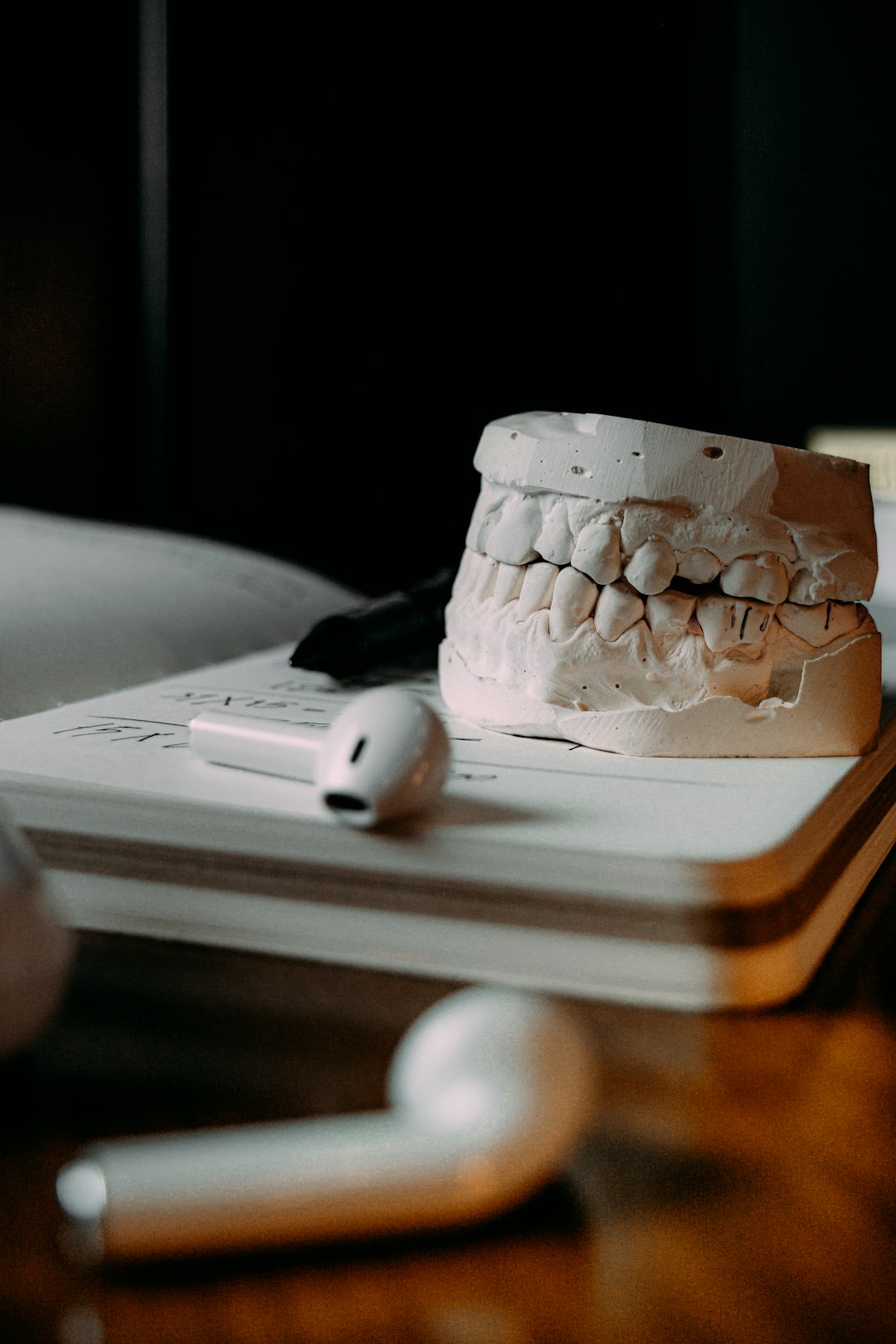 white ceramic skull on book page