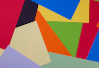 yellow red and blue abstract painting