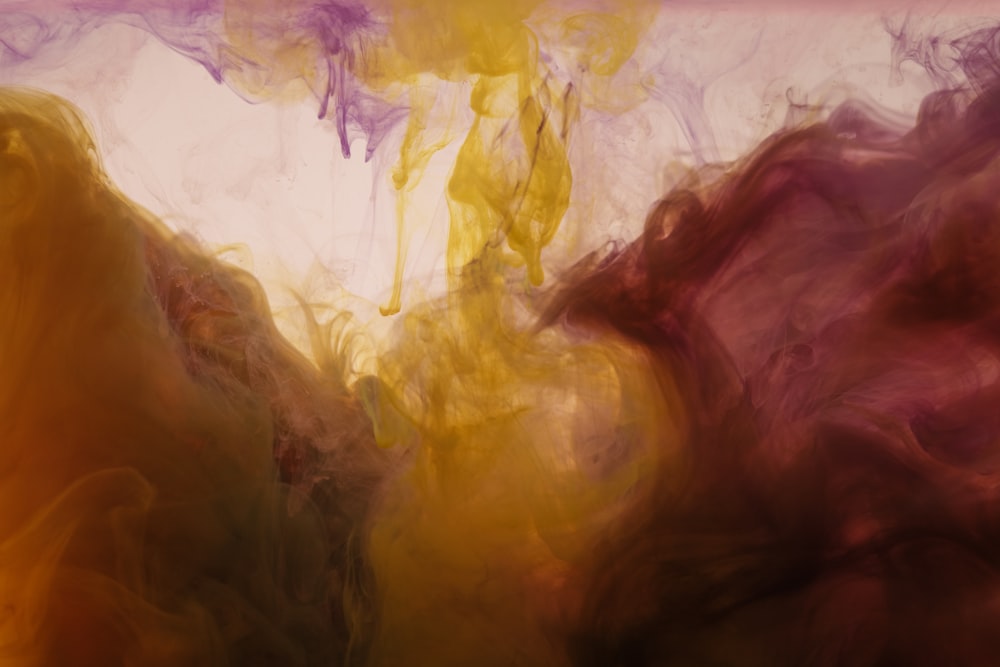 peinture abstraite jaune et violet
