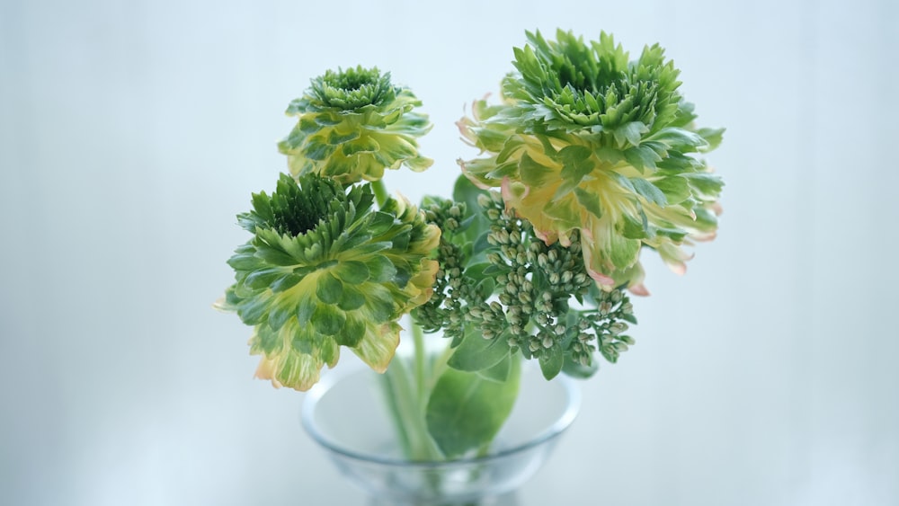 green and yellow flower bouquet