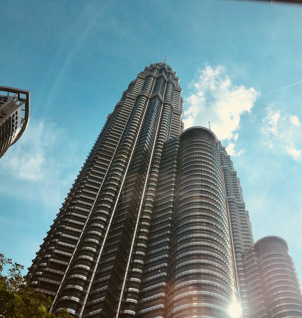 white and black high rise building