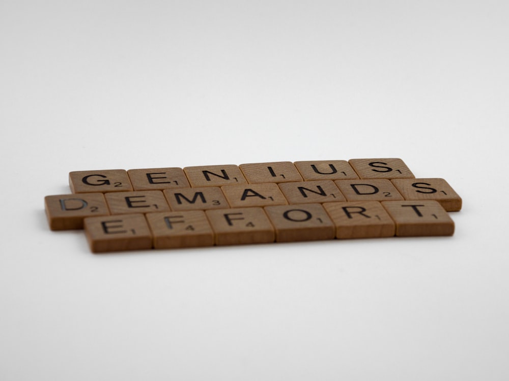 brown wooden blocks on white surface