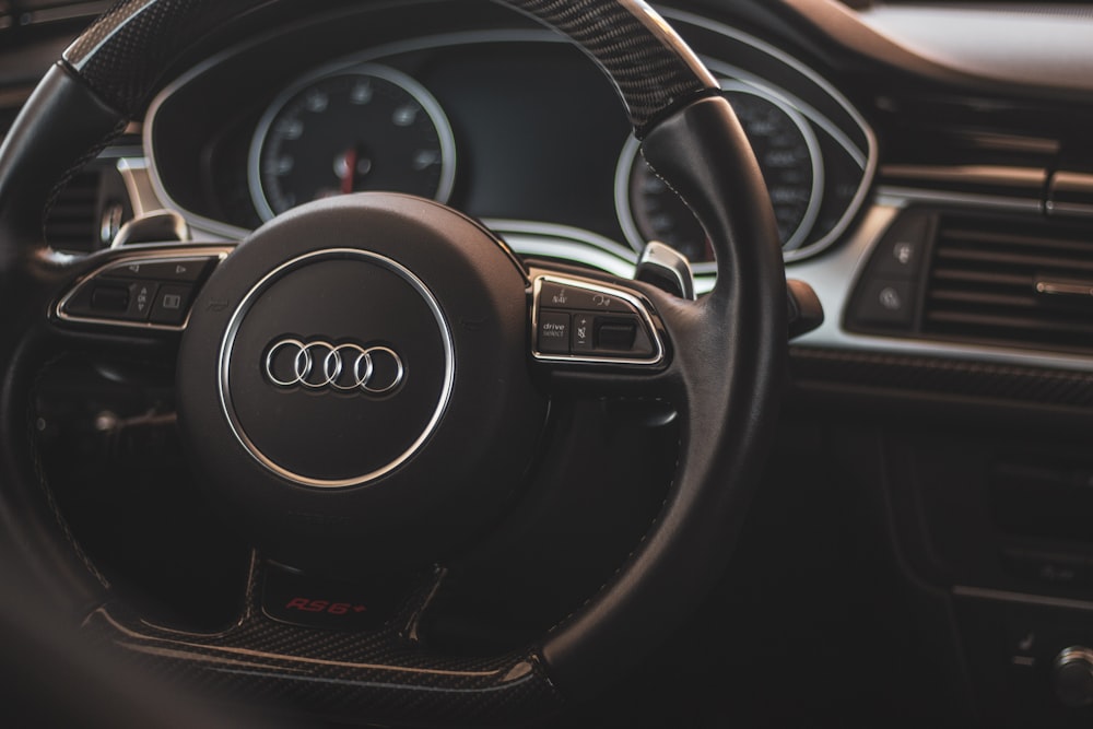 black and silver jeep steering wheel