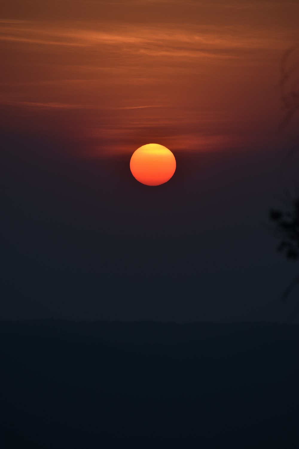 Silhouette der Bäume bei Sonnenuntergang