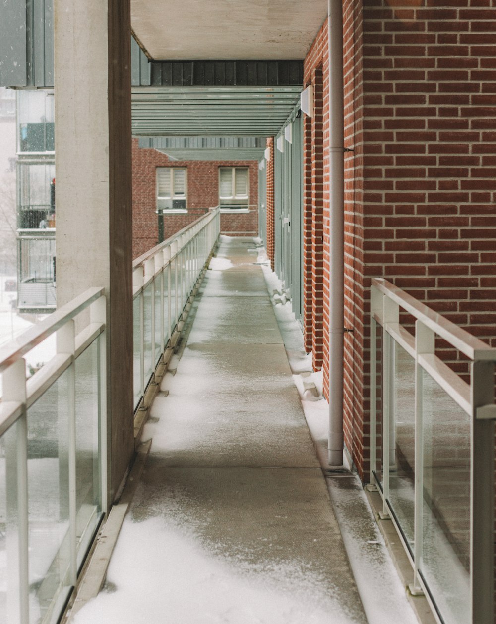 red brick building with glass windows