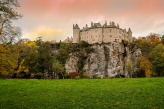 gray concrete castle on green grass field during daytime