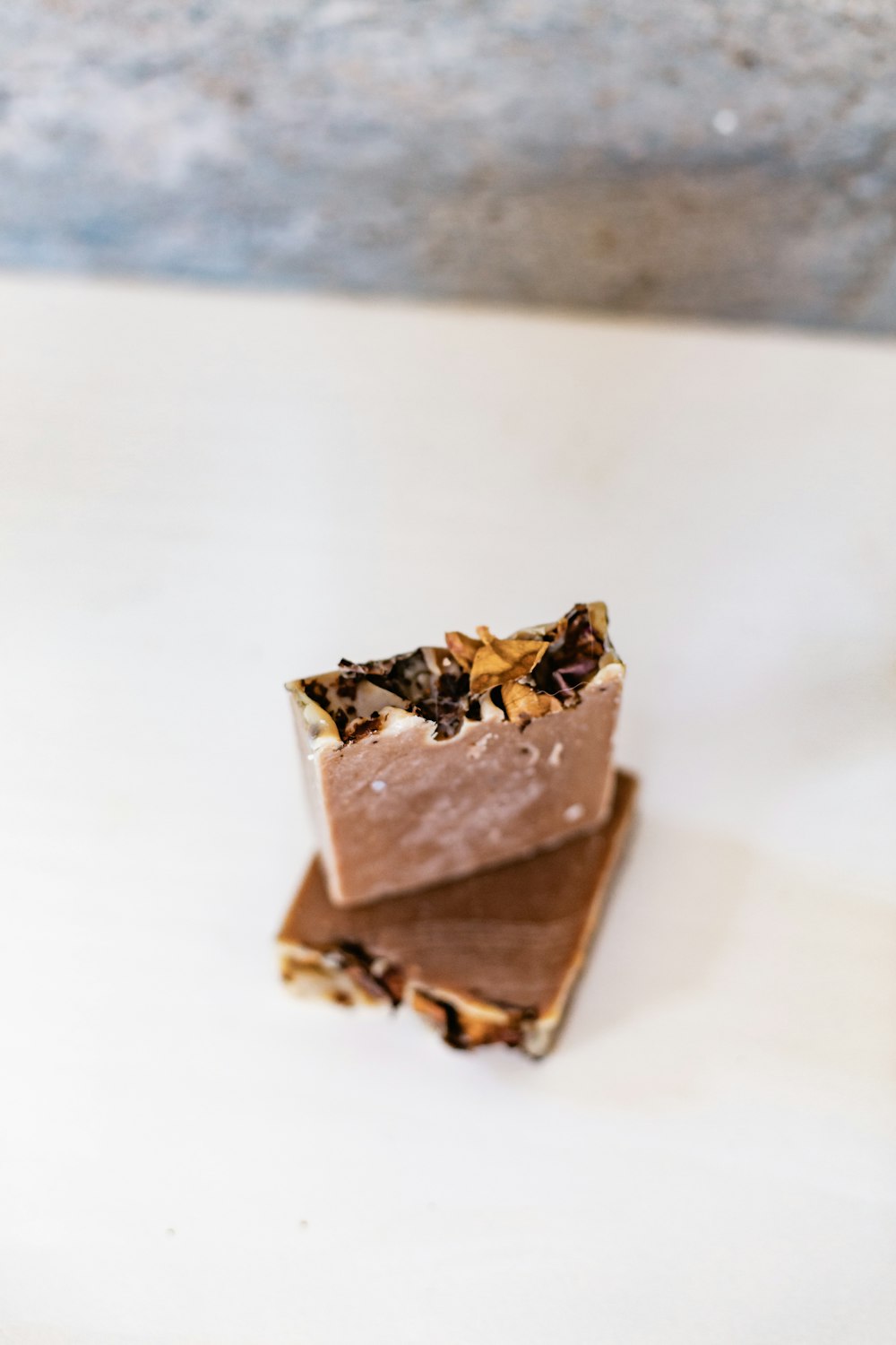 brown chocolate bar on white table