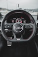 black and gray audi steering wheel
