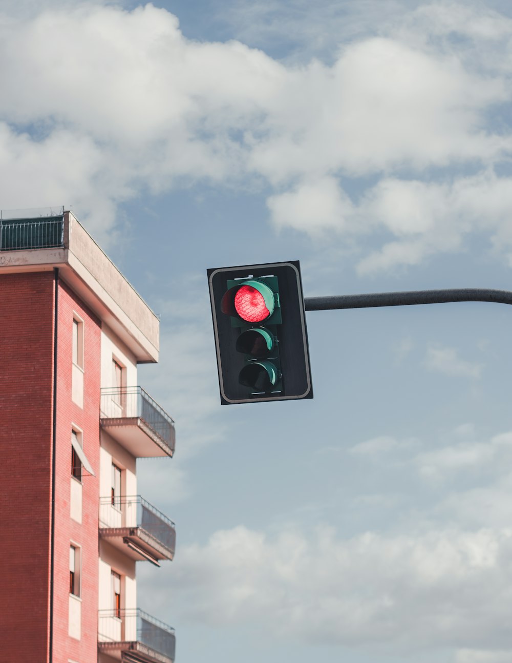 traffic light with red light