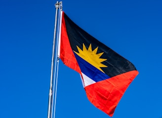 red black and white star flag
