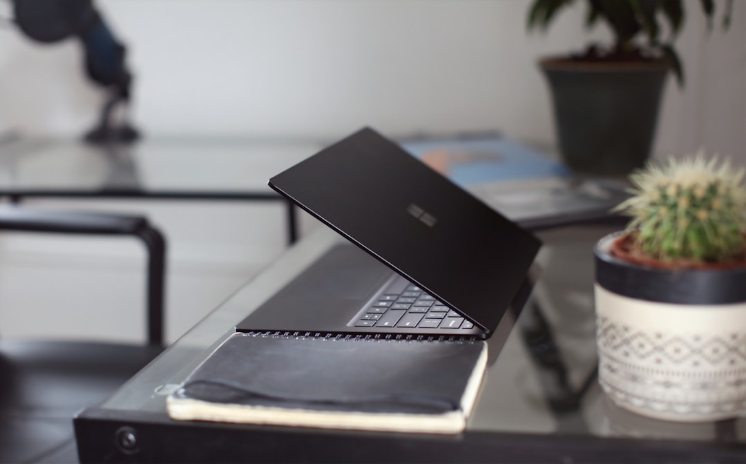 black Surface device on table