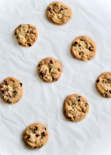 brown cookies on white textile