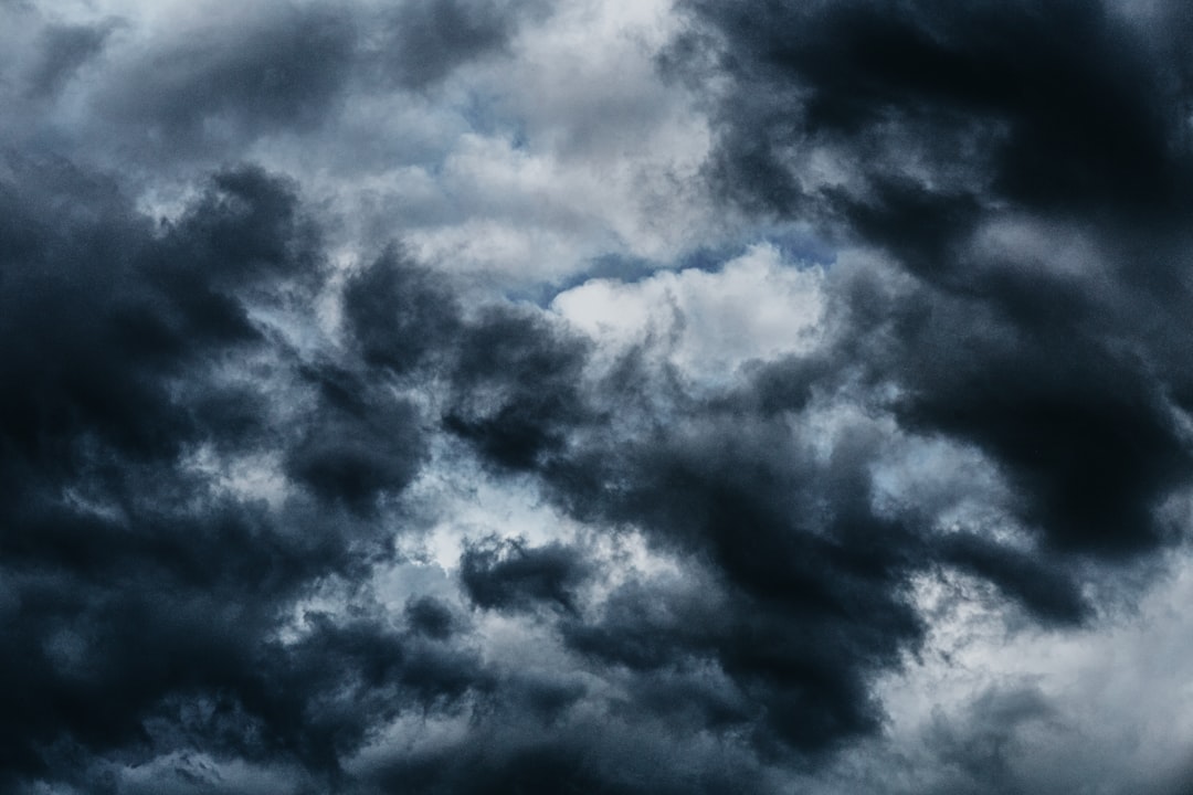 white clouds and blue sky