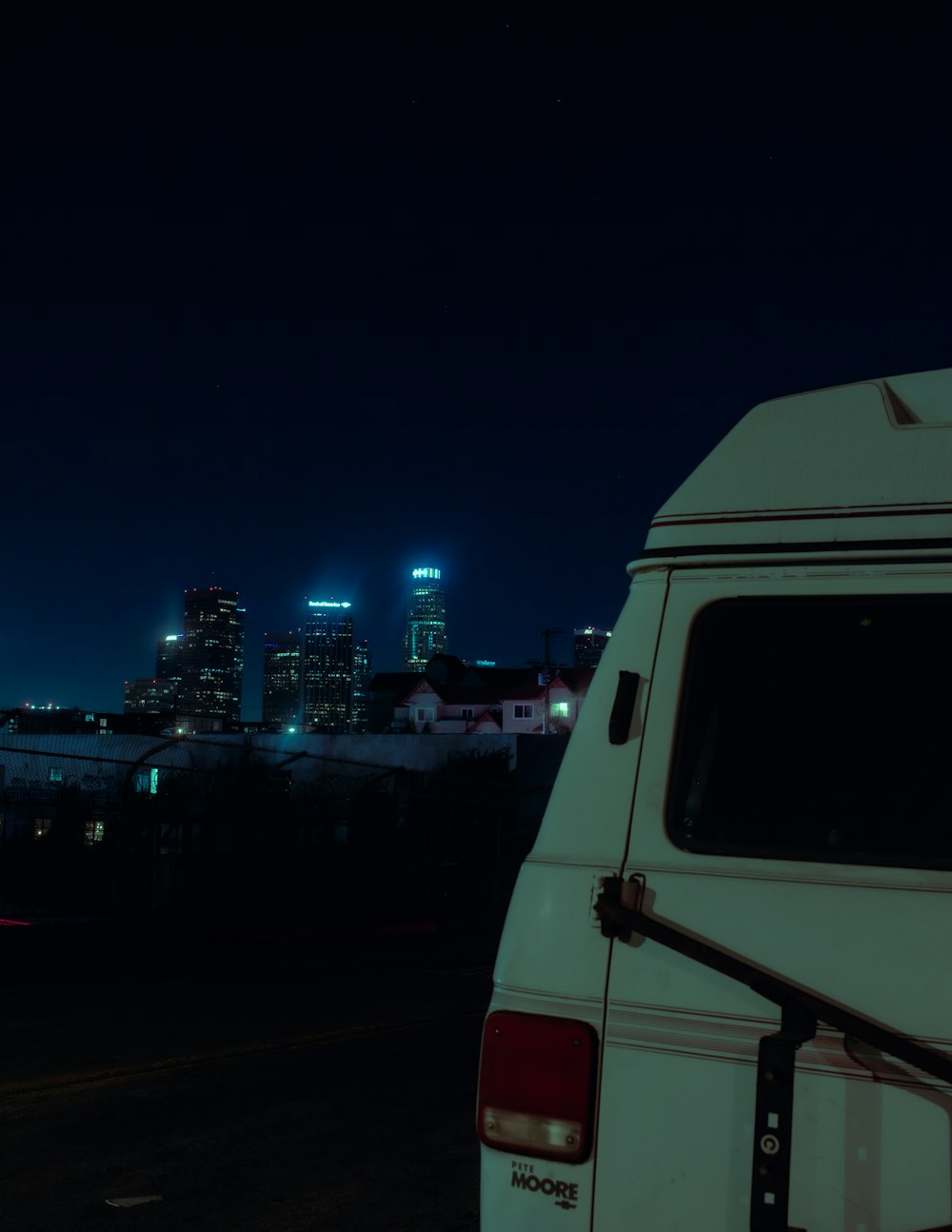 White van on road during night time photo – Free Blue Image on Unsplash
