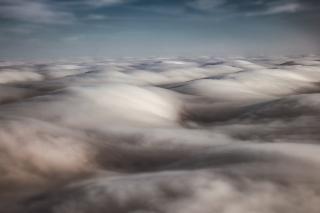 white clouds and blue sky