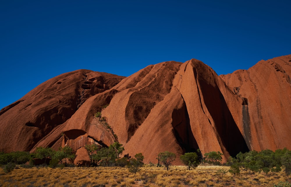 brown rock formation under blue sky during daytime