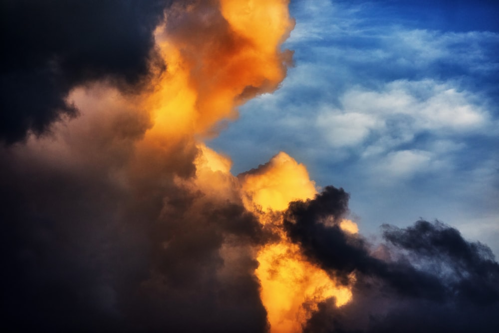 white clouds and blue sky