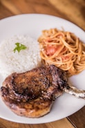 cooked food on white ceramic plate