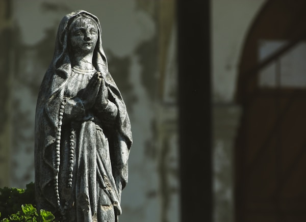 A wonderfully preserved Virgin Mary statuette in the church grounds.by David Gabrić