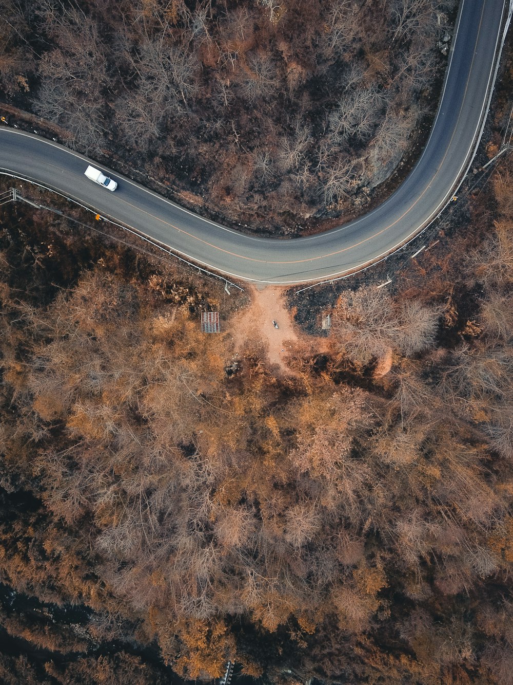 aerial view of road during daytime