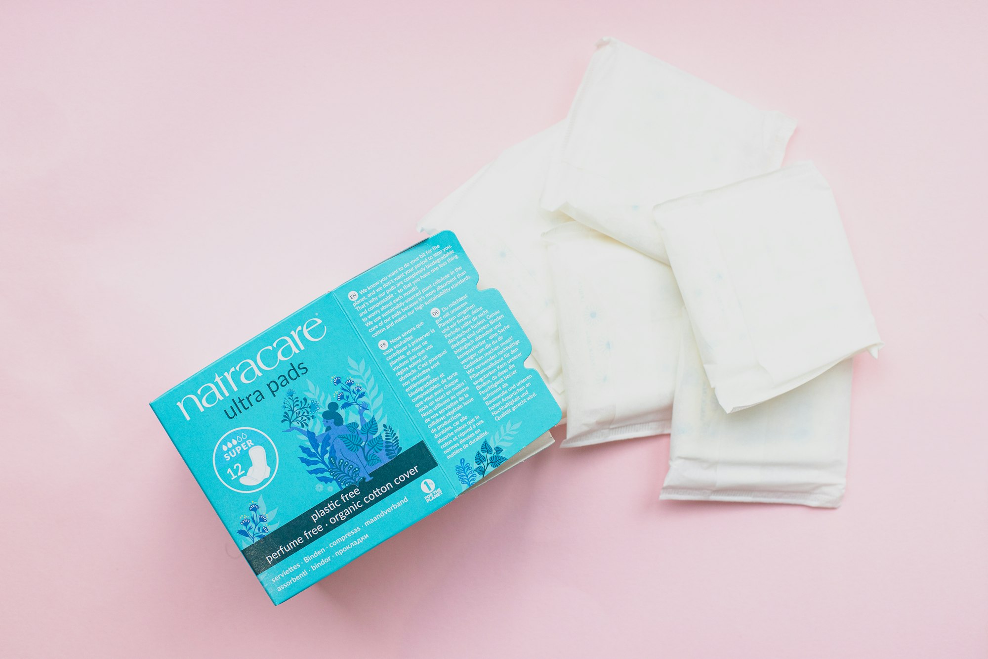 Natracare biodegradable and organic ultra pads